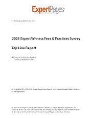 2019 Expert Witness Fees & Practices
                        Survey Executive Summary